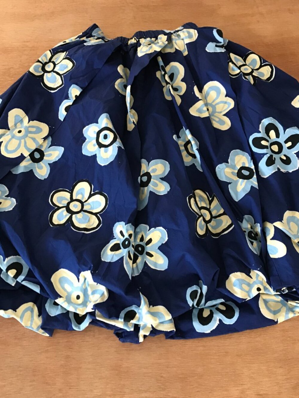Uniqlo x Marni Balloon Shape Skirt Women XXS Blue Floral Lined Elastic Waist - Picture 2 of 11